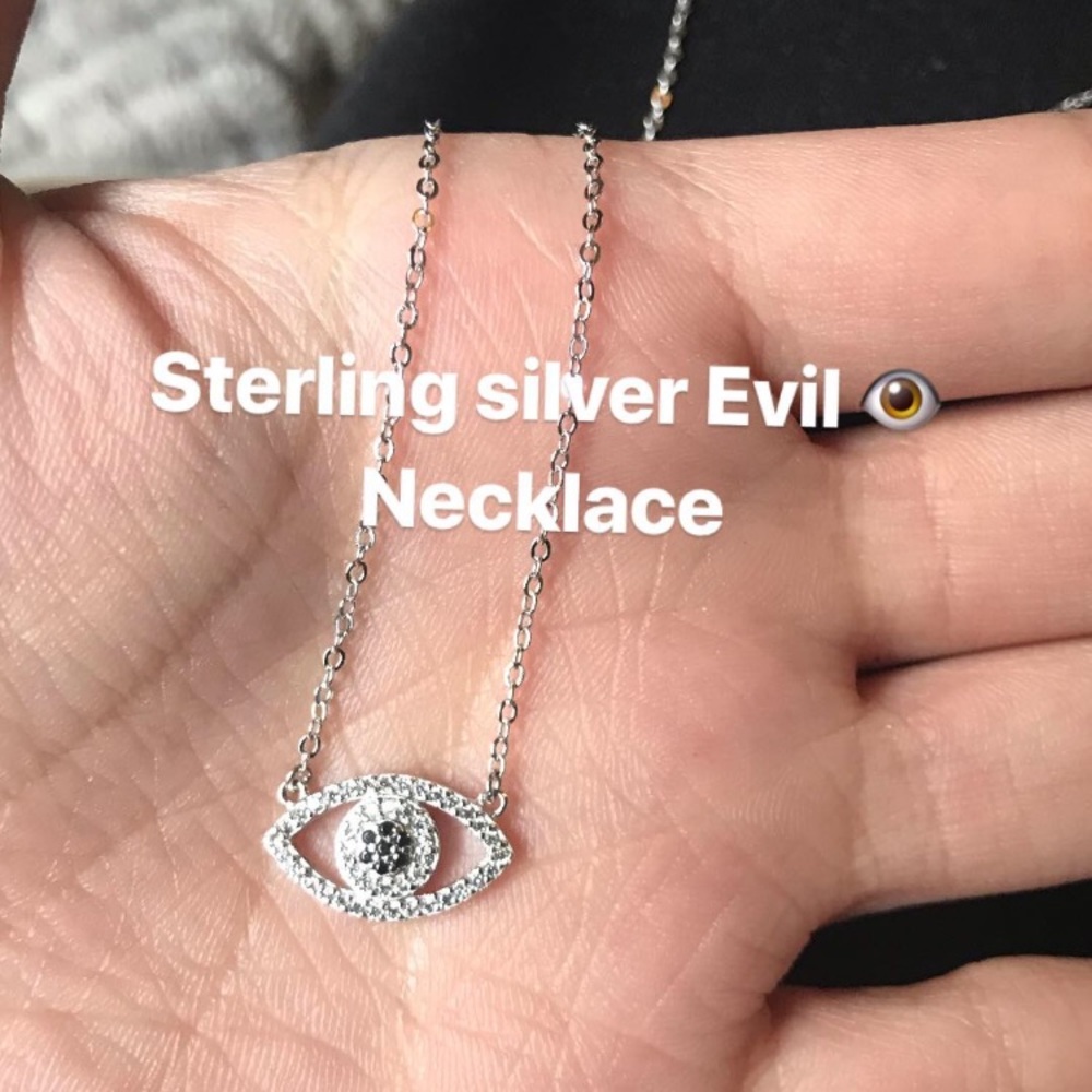 Sterling silver evil 👁 necklace